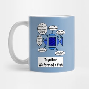 Funny geometric fish Mug